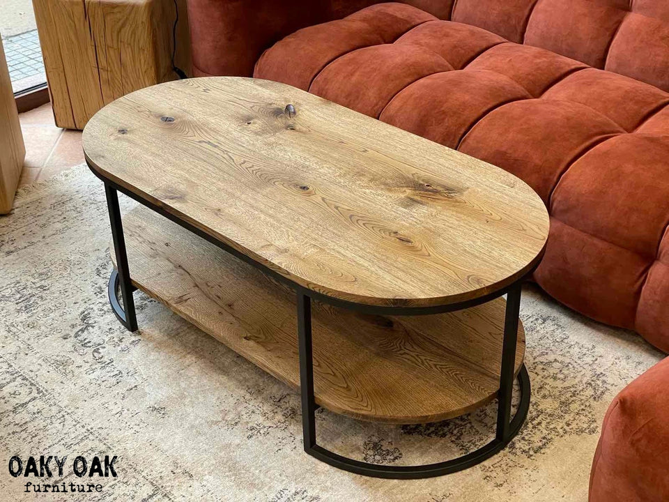 OAK OVAL COFFEE TABLE 884