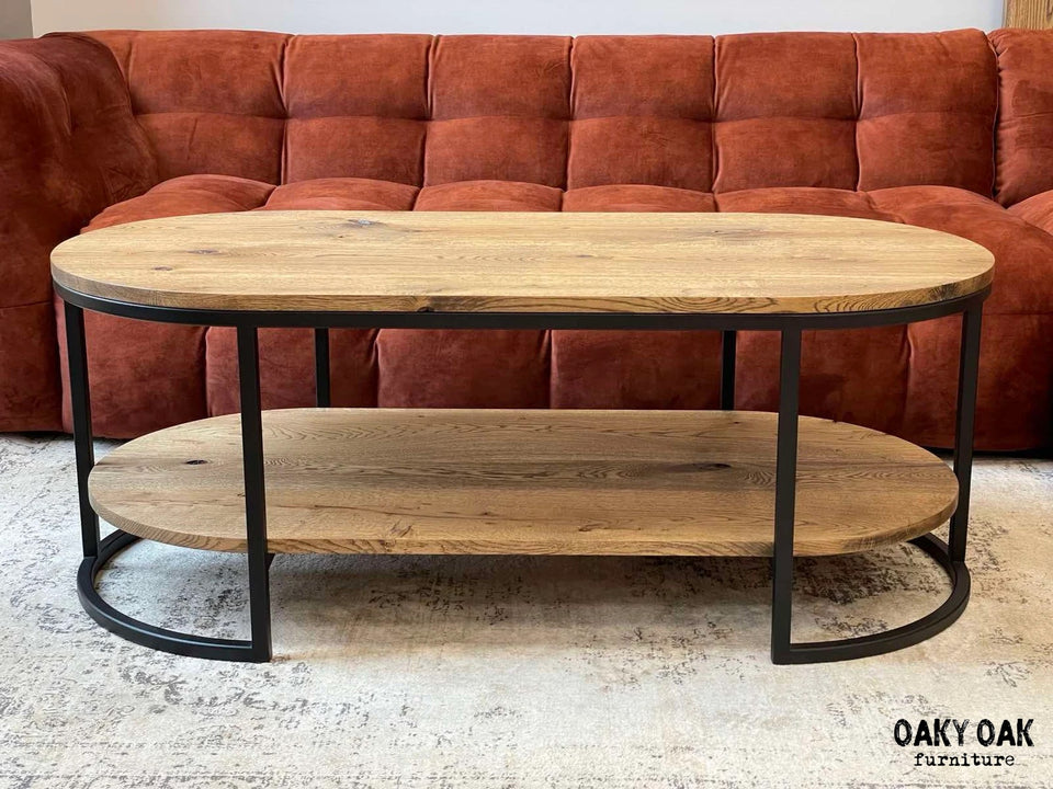 OAK OVAL COFFEE TABLE 884