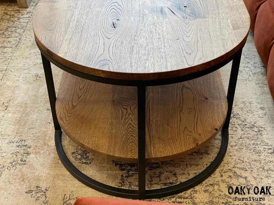 OAK OVAL COFFEE TABLE 884
