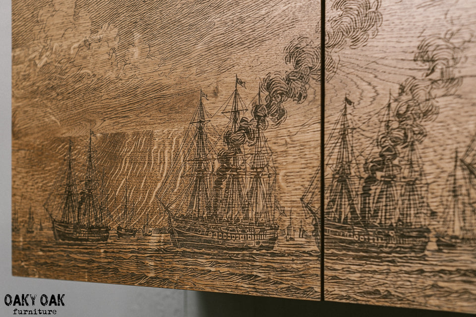 OAK FLOATING TV CABINET 916