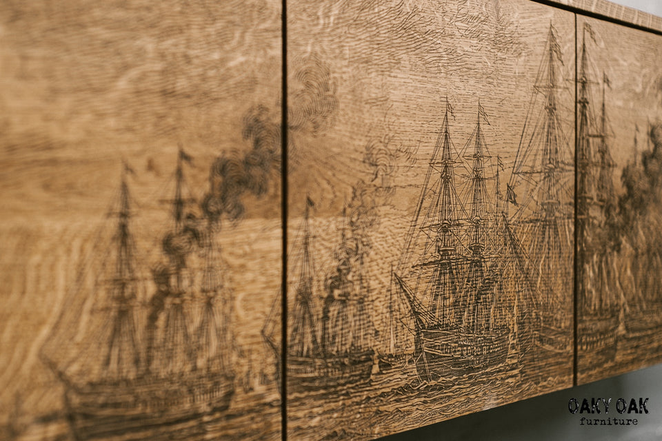 OAK FLOATING TV CABINET 916