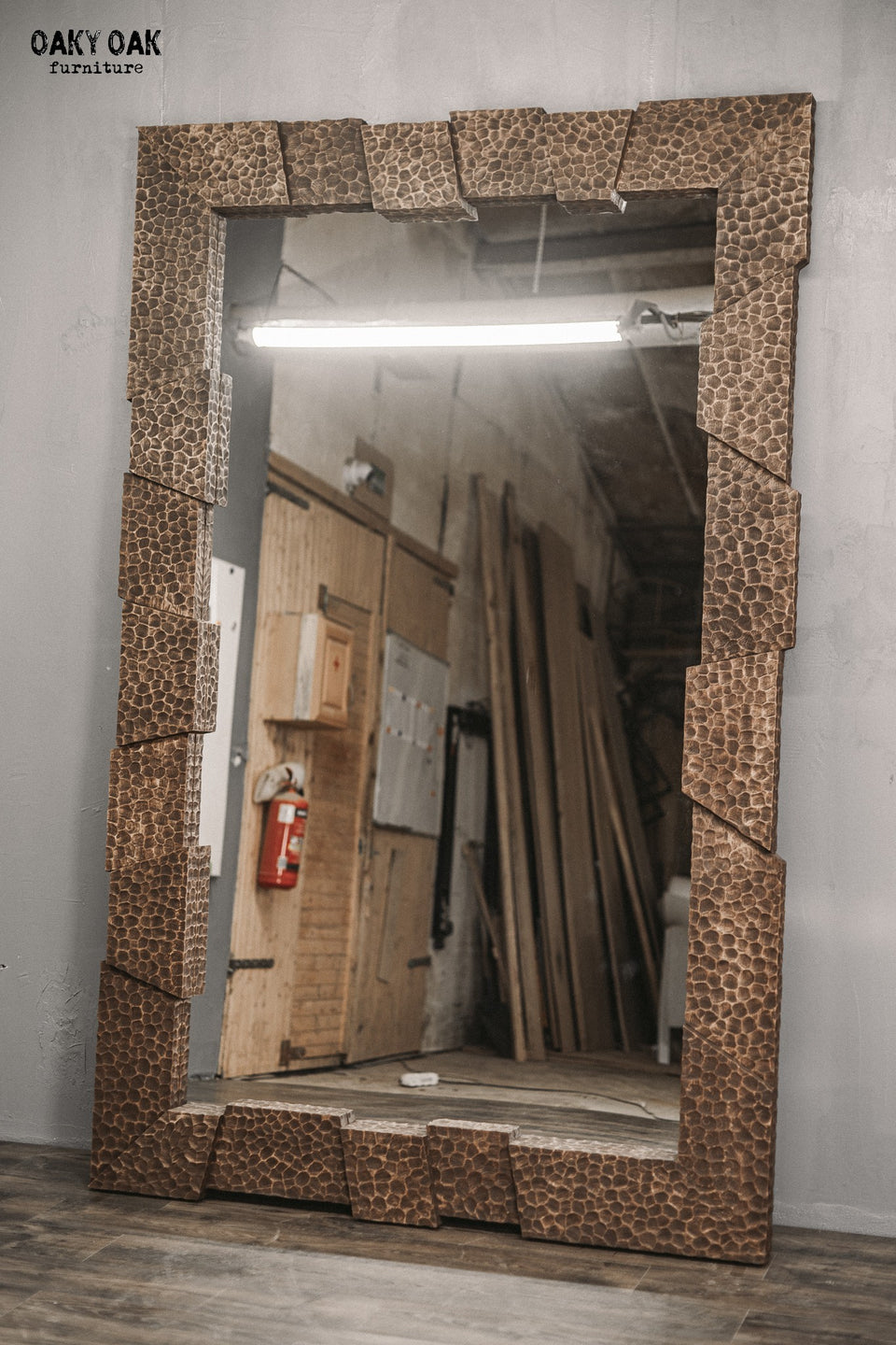 MASSIVE OAK MIRROR 797