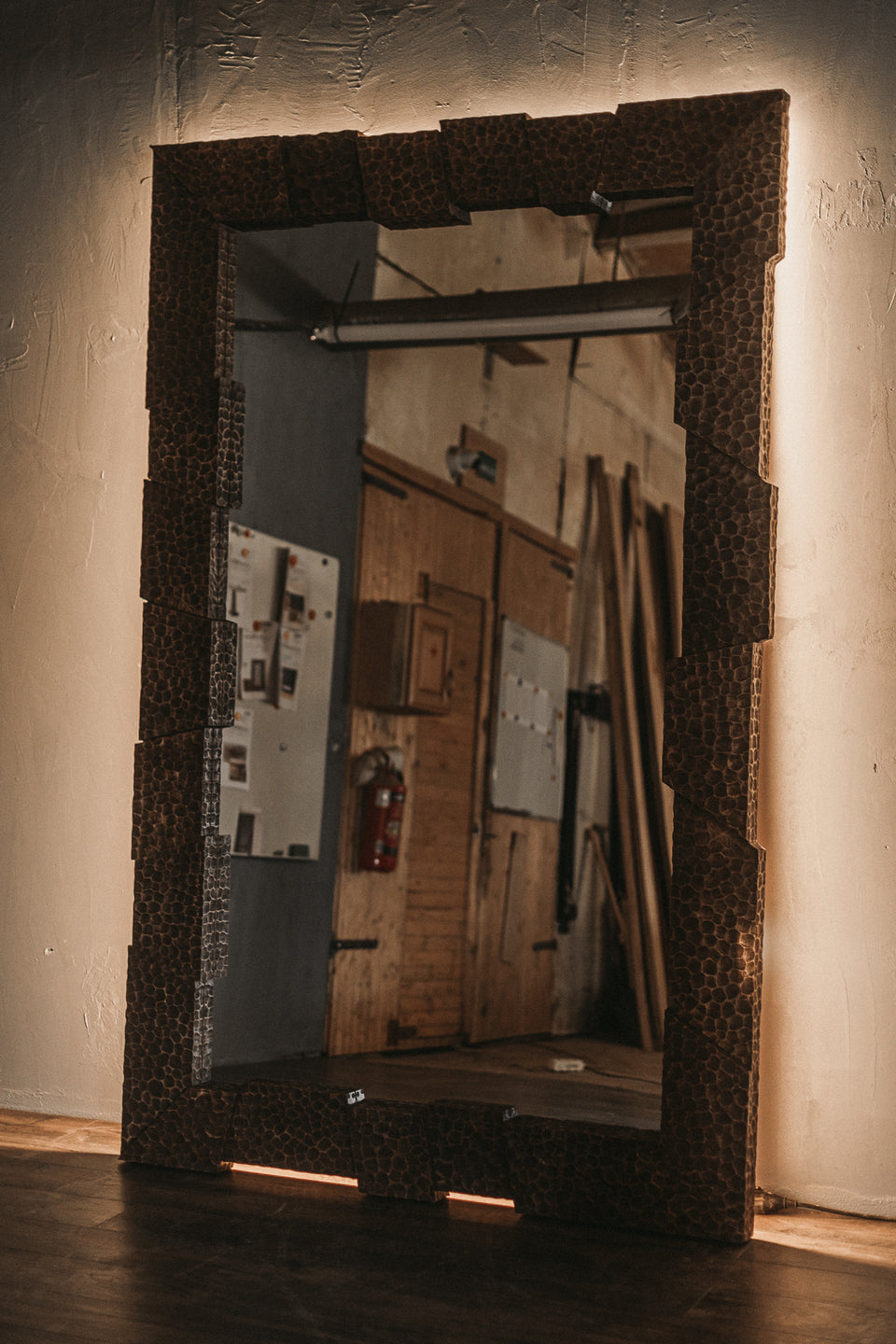 MASSIVE OAK MIRROR 797