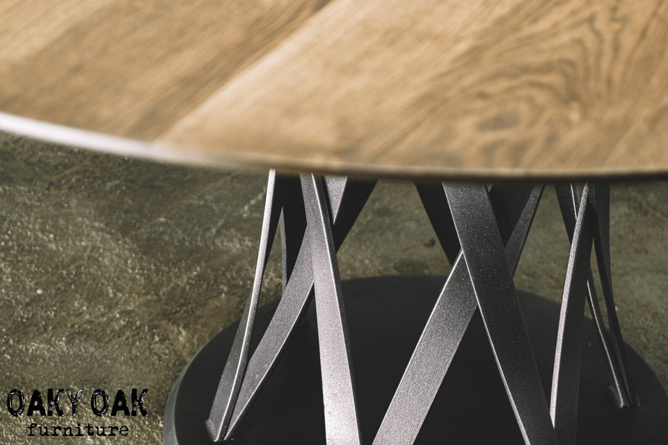 OAK ROUND DINING TABLE 871