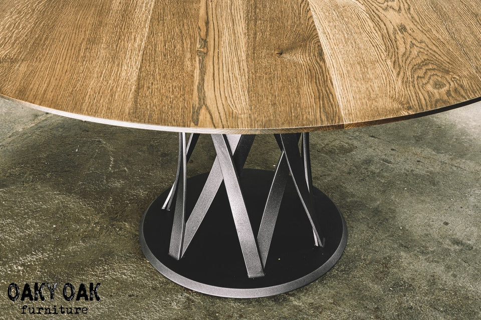 OAK ROUND DINING TABLE 871
