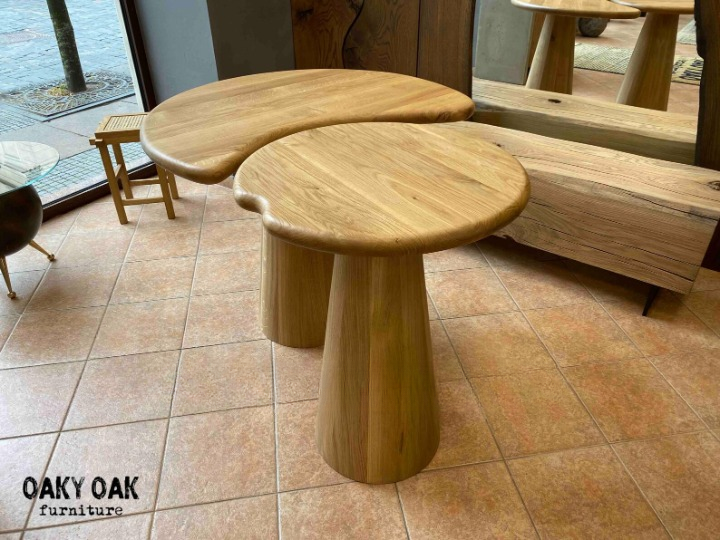 OAK NESTING DINING TABLE SET 867