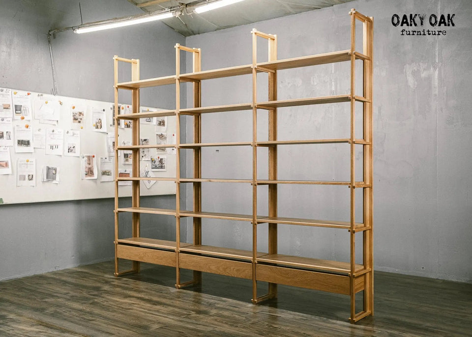 OAK SHELVING UNIT 822