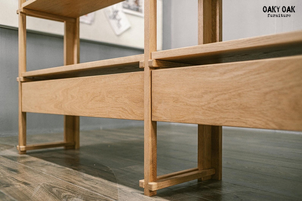 OAK SHELVING UNIT 822