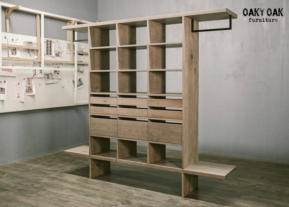 OAK MODULAR SHELVING UNIT 823