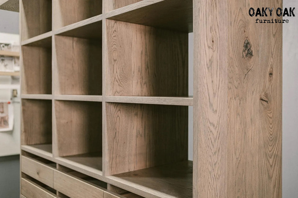OAK MODULAR SHELVING UNIT 823