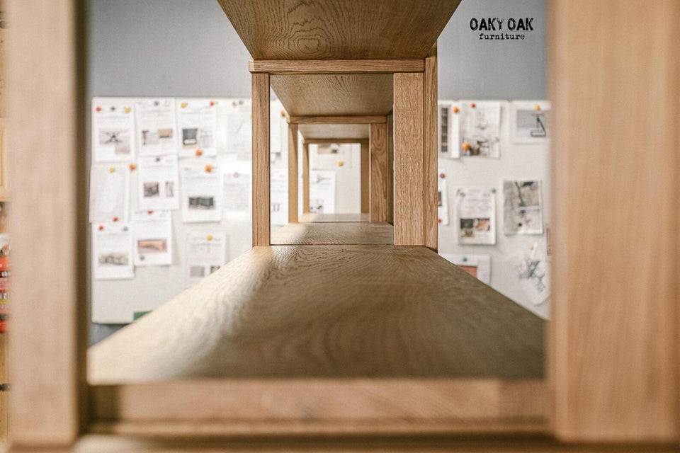 OAK SHELVING UNIT 822