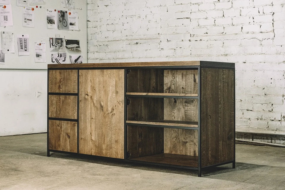 OAK SIDEBOARDS WITH SHELVES 820