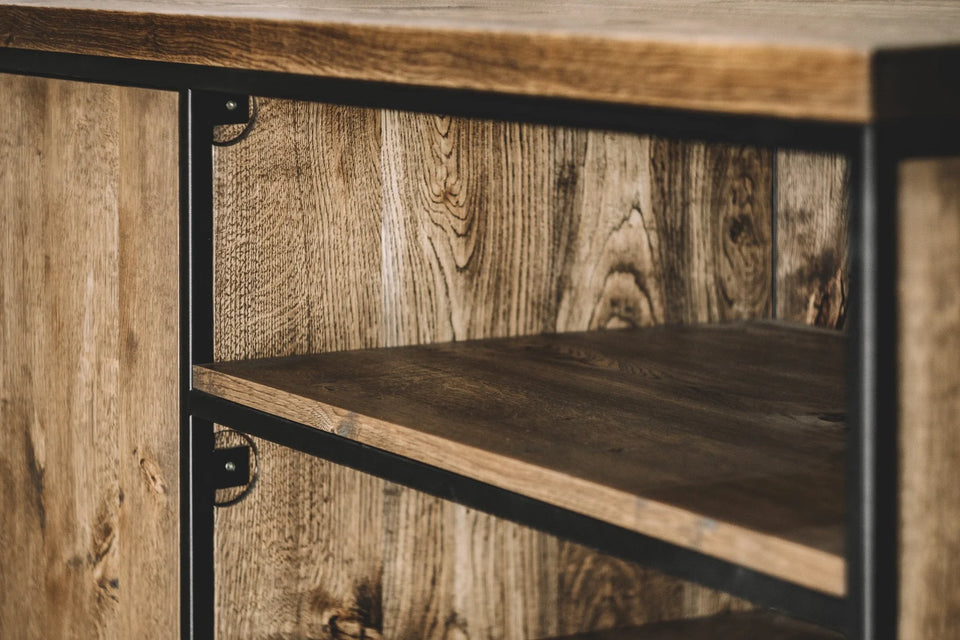 OAK SIDEBOARDS WITH SHELVES 820