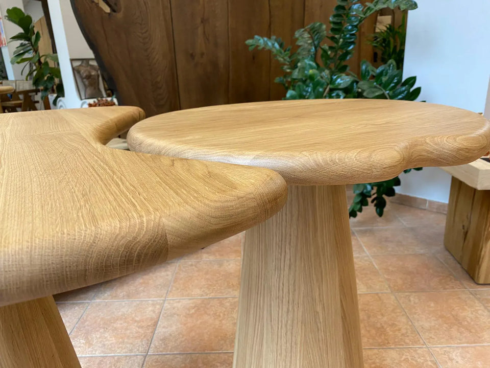 OAK NESTING DINING TABLE SET 867