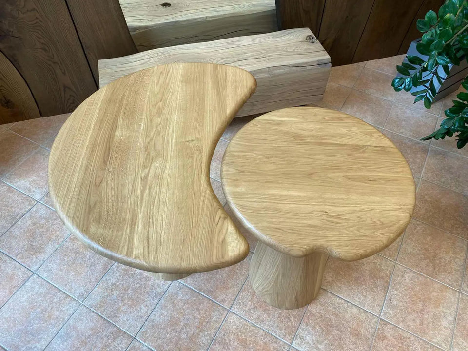 OAK NESTING DINING TABLE SET 867