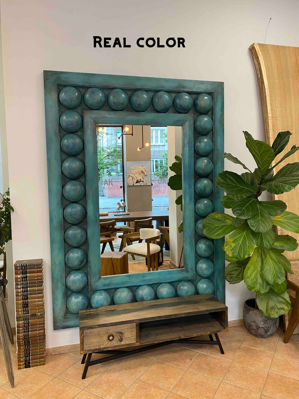 MASSIVE OAK MIRROR 752